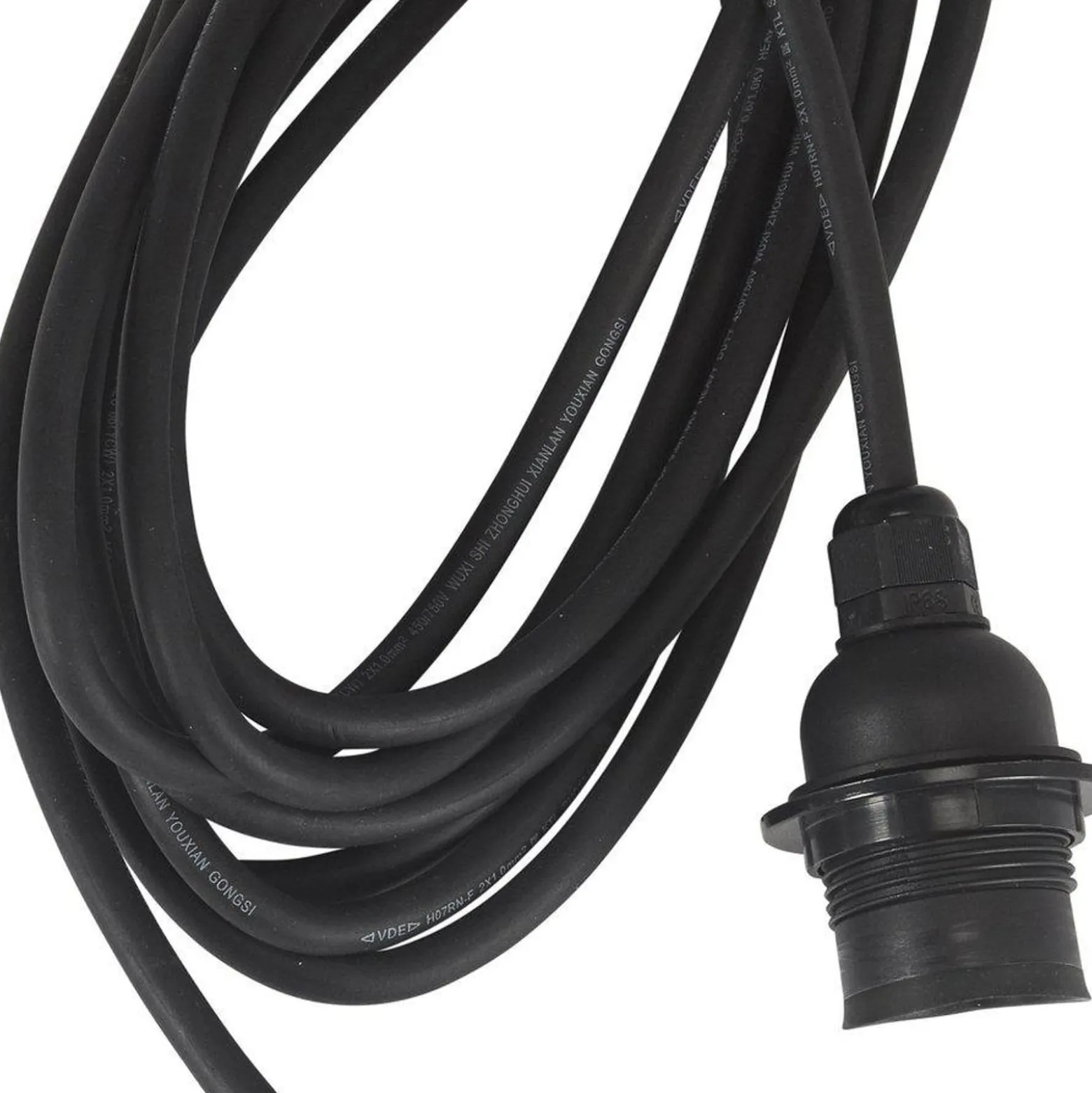 PR Home Außenhängeleuchte Cebu, Ø 17 cm, Lampakanay, Stecker