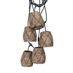 PR Home Außenlichterkette Lollo, Rattanoptik, 5-flammig