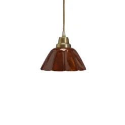 PR Home Hängelampe Ester, terracotta, Ø 17 cm, Eisen Stecker