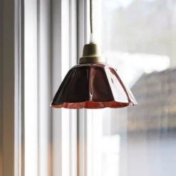 PR Home Hängelampe Ester, terracotta, Ø 17 cm, Eisen Stecker