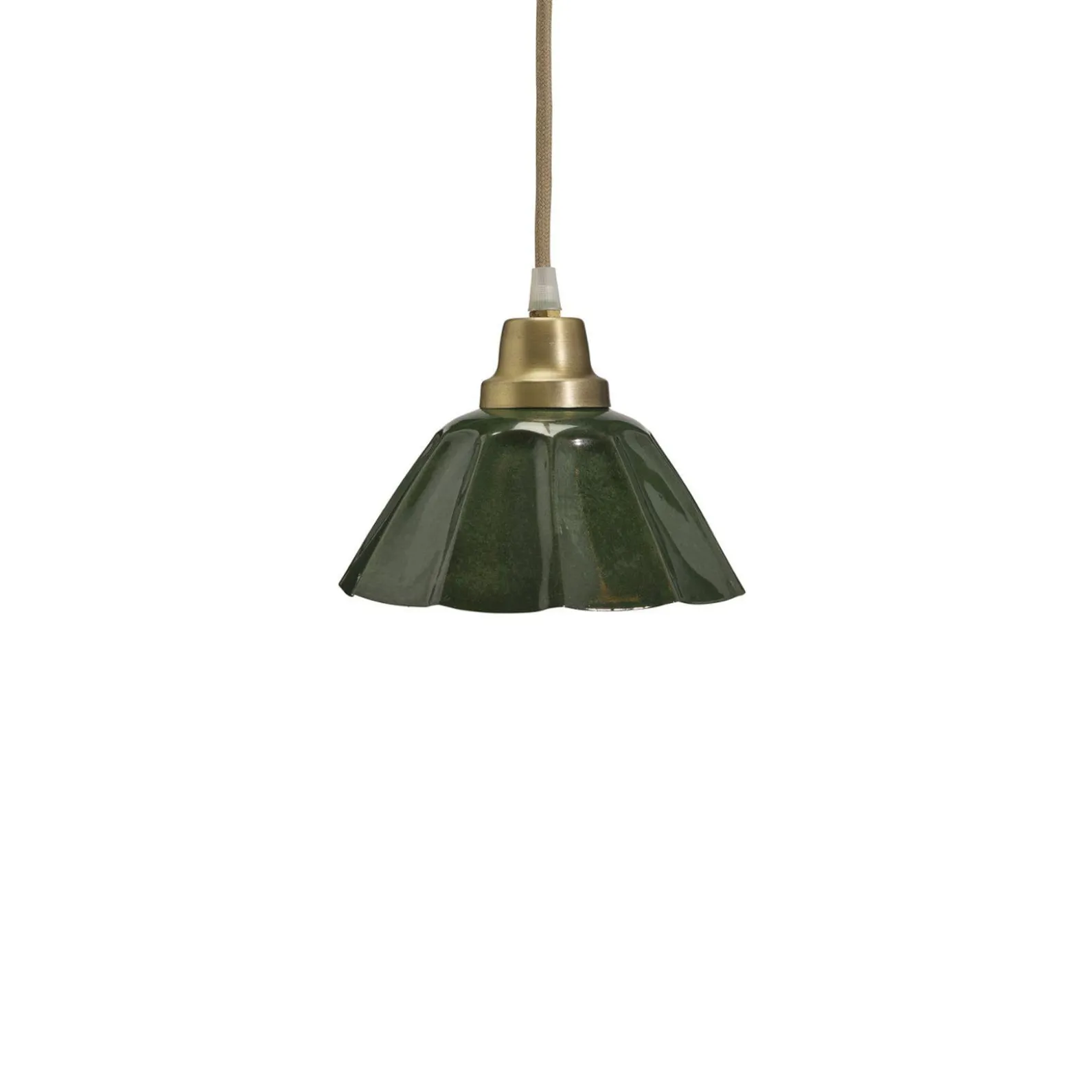PR Home Hängeleuchte Ester, grün, Ø 17 cm, Eisen, Stecker