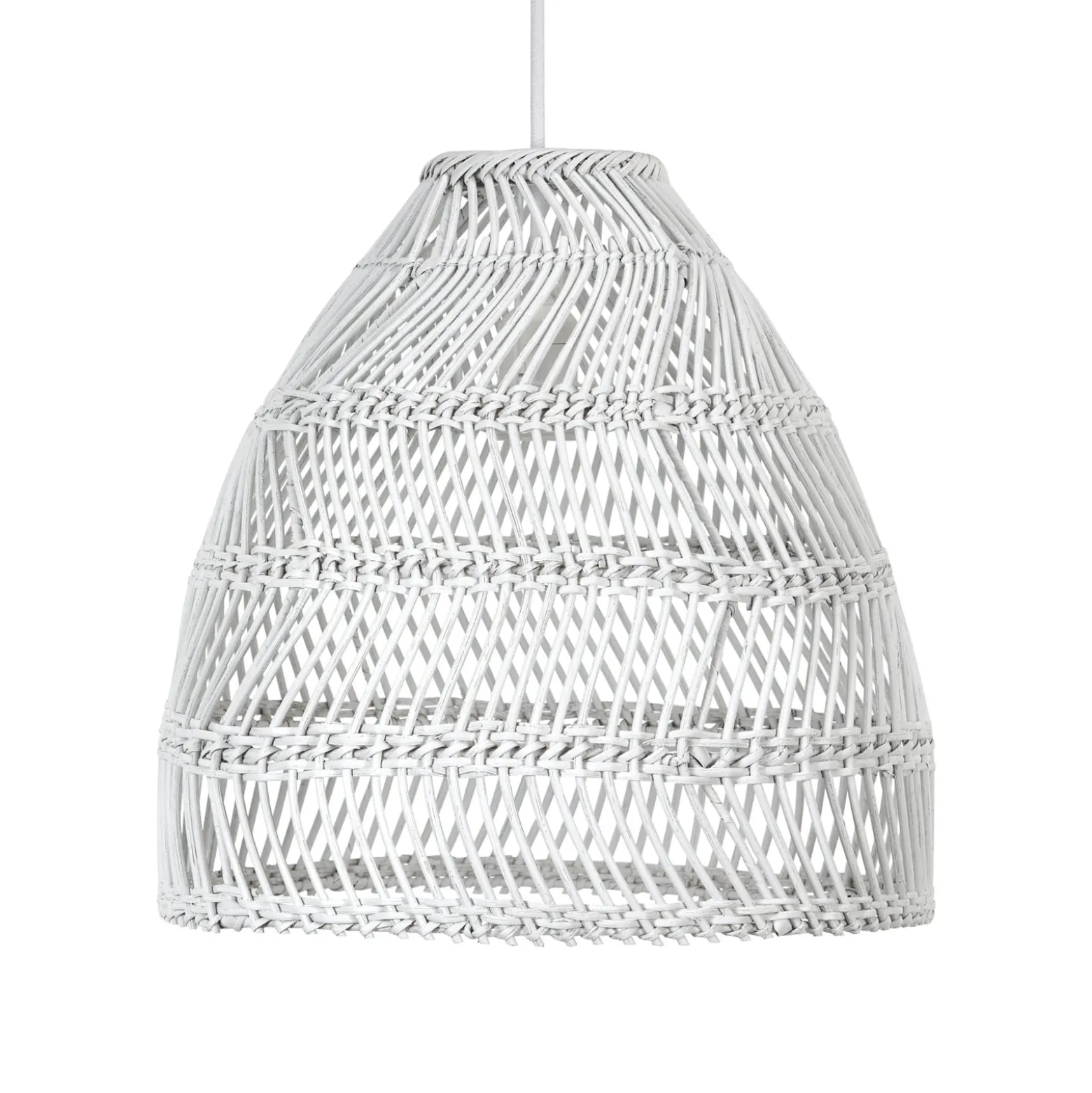 PR Home Hängeleuchte, Maja Outdoor, Ø 53 cm, weiß, Rattan