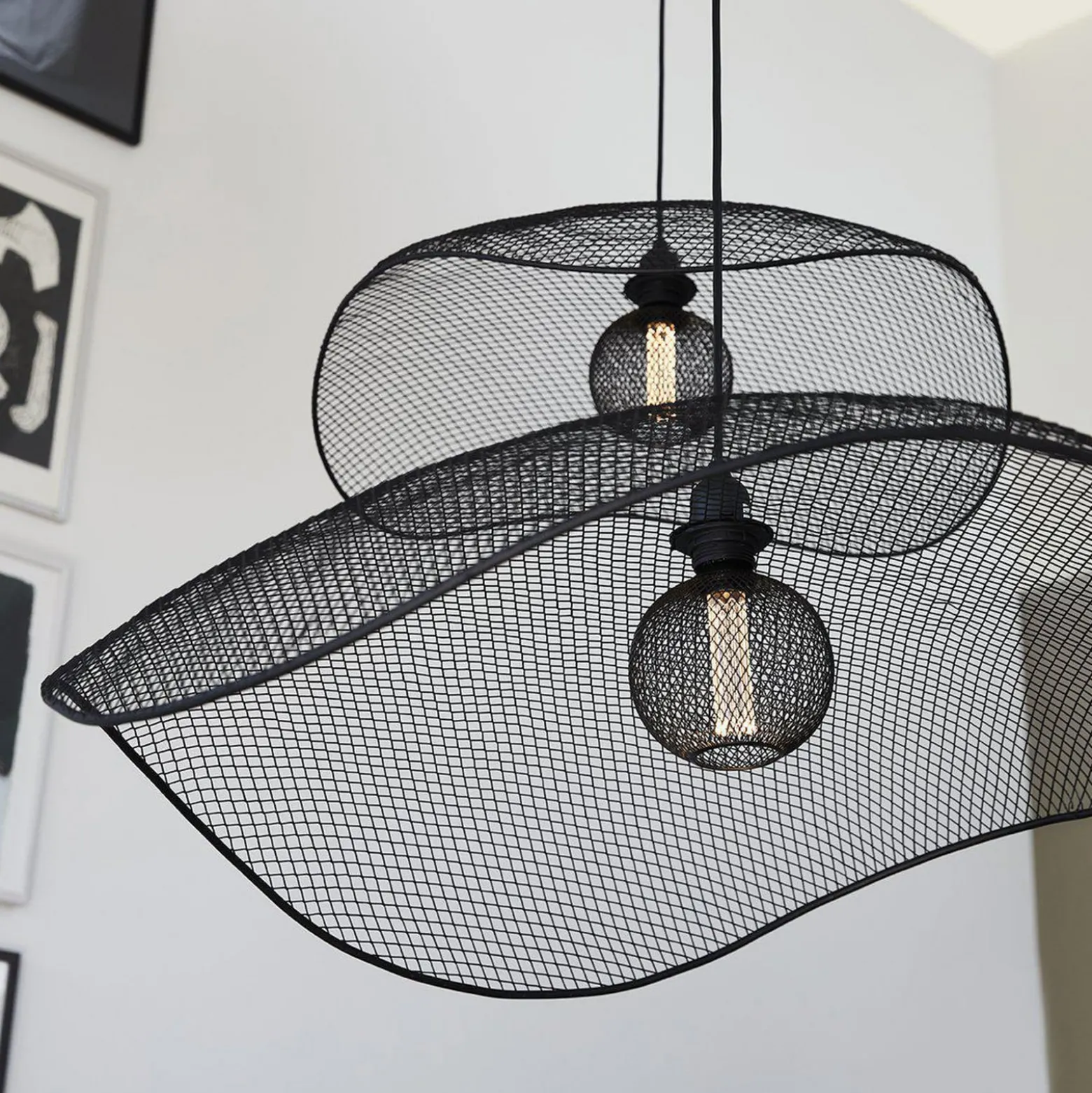 PR Home Hängeleuchte Vivi, Ø 79 cm, schwarz, Metall