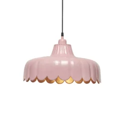 PR Home Hängeleuchte Wells, pink/gold, Ø 43 cm, Metall