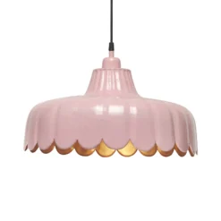 PR Home Hängeleuchte Wells, pink/gold, Ø 43 cm, Metall