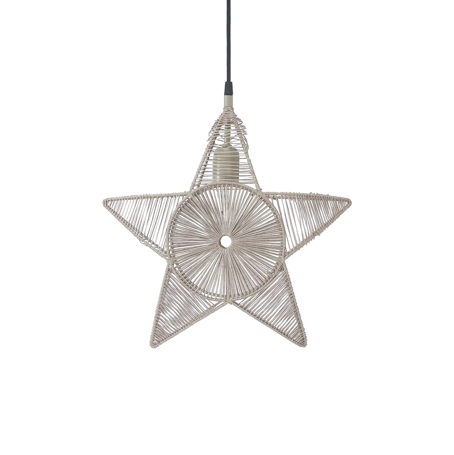 PR Home Regina Dekostern Metall mit Garn beige
