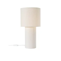 PR Home Tischleuchte Leah, beige, Höhe 46 cm, Textil