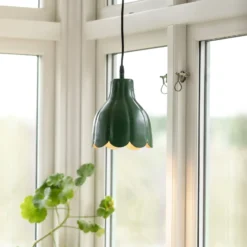 PR Home Tulippa Pendellampe Ø 17 cm, grün, Stecker