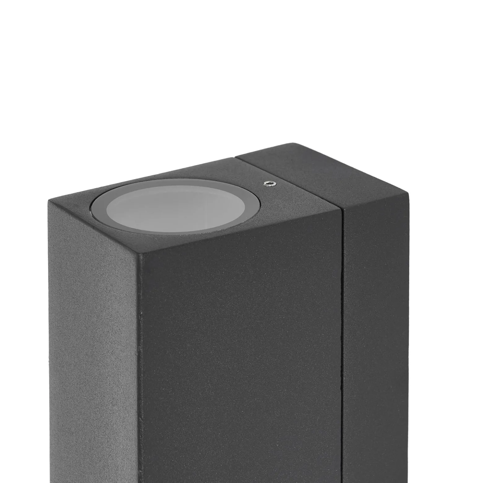 Prios Außenwandleuchte Tetje, schwarz, eckig, Sensor