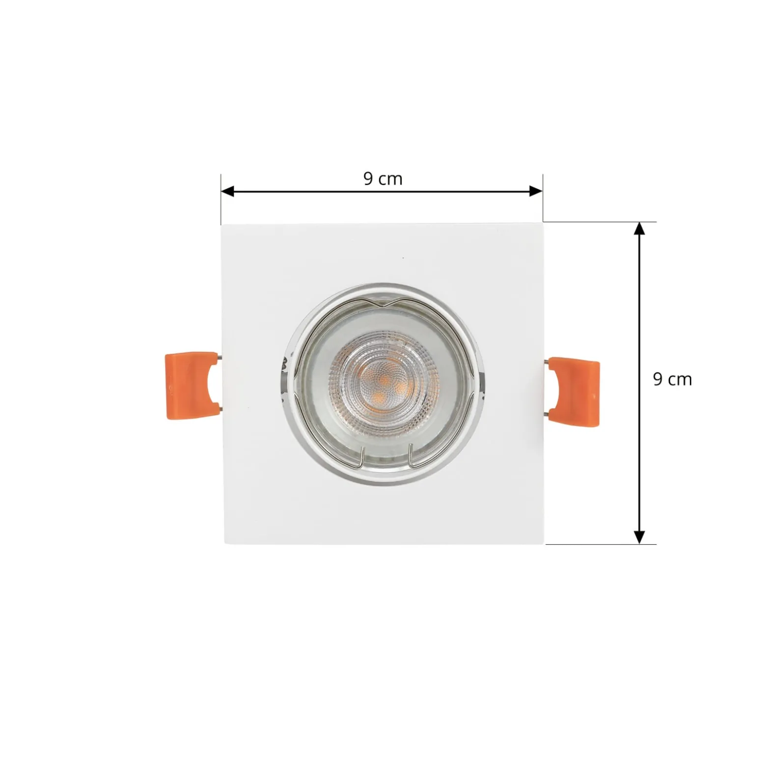 Prios Einbauleuchte Fibur, weiß, 9 cm, GU10, 10er