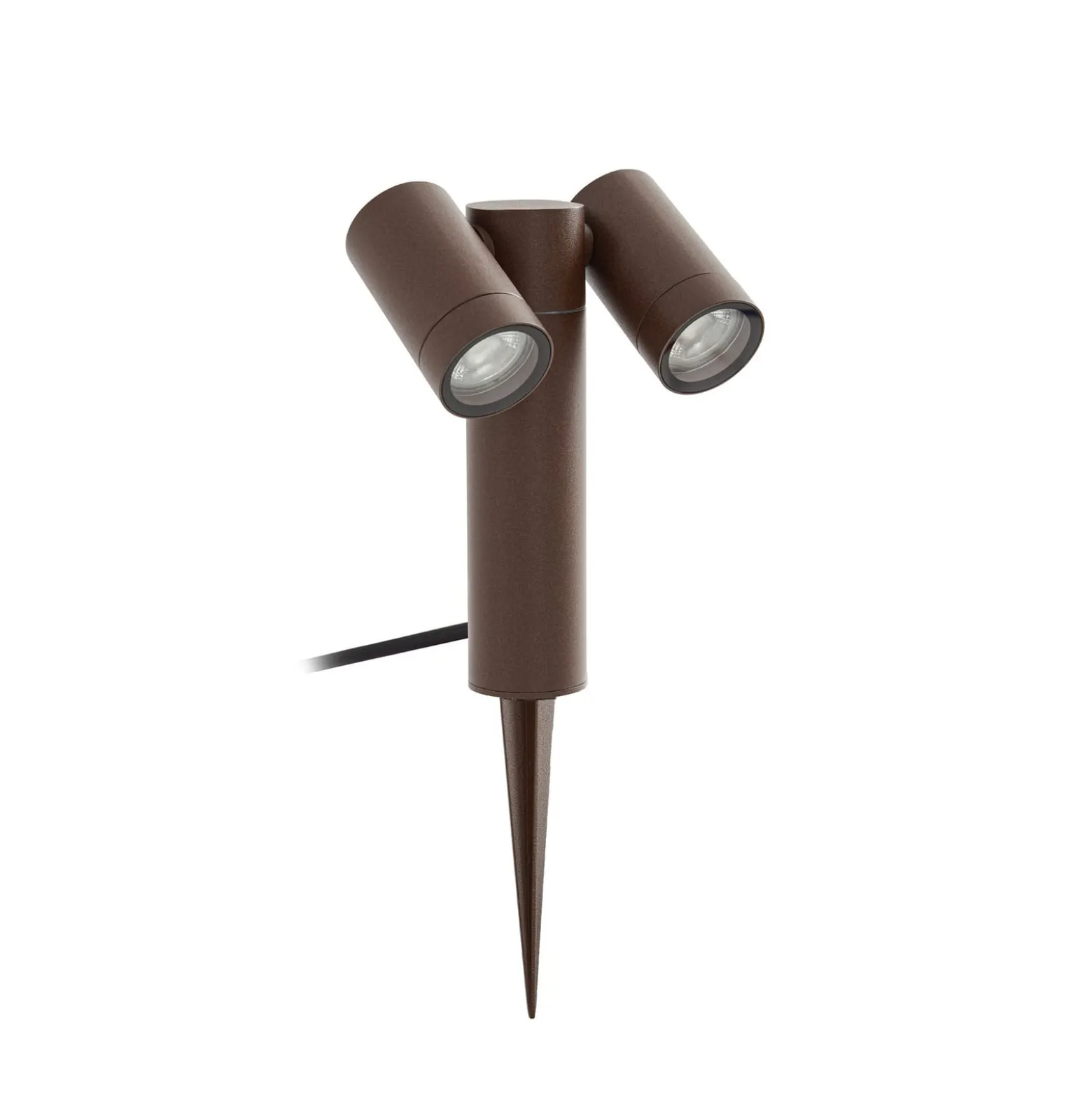Prios Erdspießstrahler Tulimar, 2-flg., rostfarben, IP65