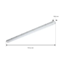Prios Feuchtraumleuchte Lior, 157 cm, 2 x T8, G13, IP65, 18W