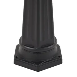 Prios LED-Außenleuchte Thorus, 204 cm, schwarz, 3-flg., IP44