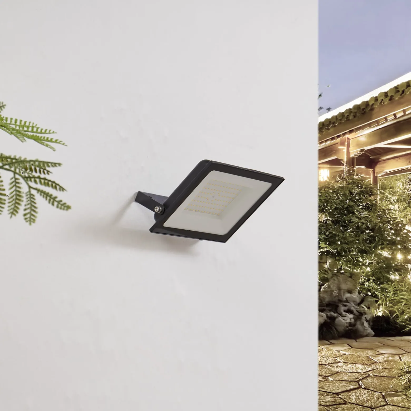 Prios LED-Außenstrahler Maikel, 100W, 8000lm, Metall