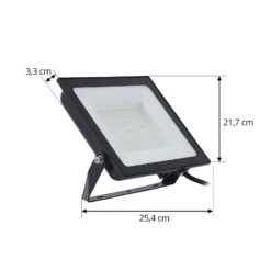 Prios LED-Außenstrahler Maikel, 100W, 8000lm, Metall