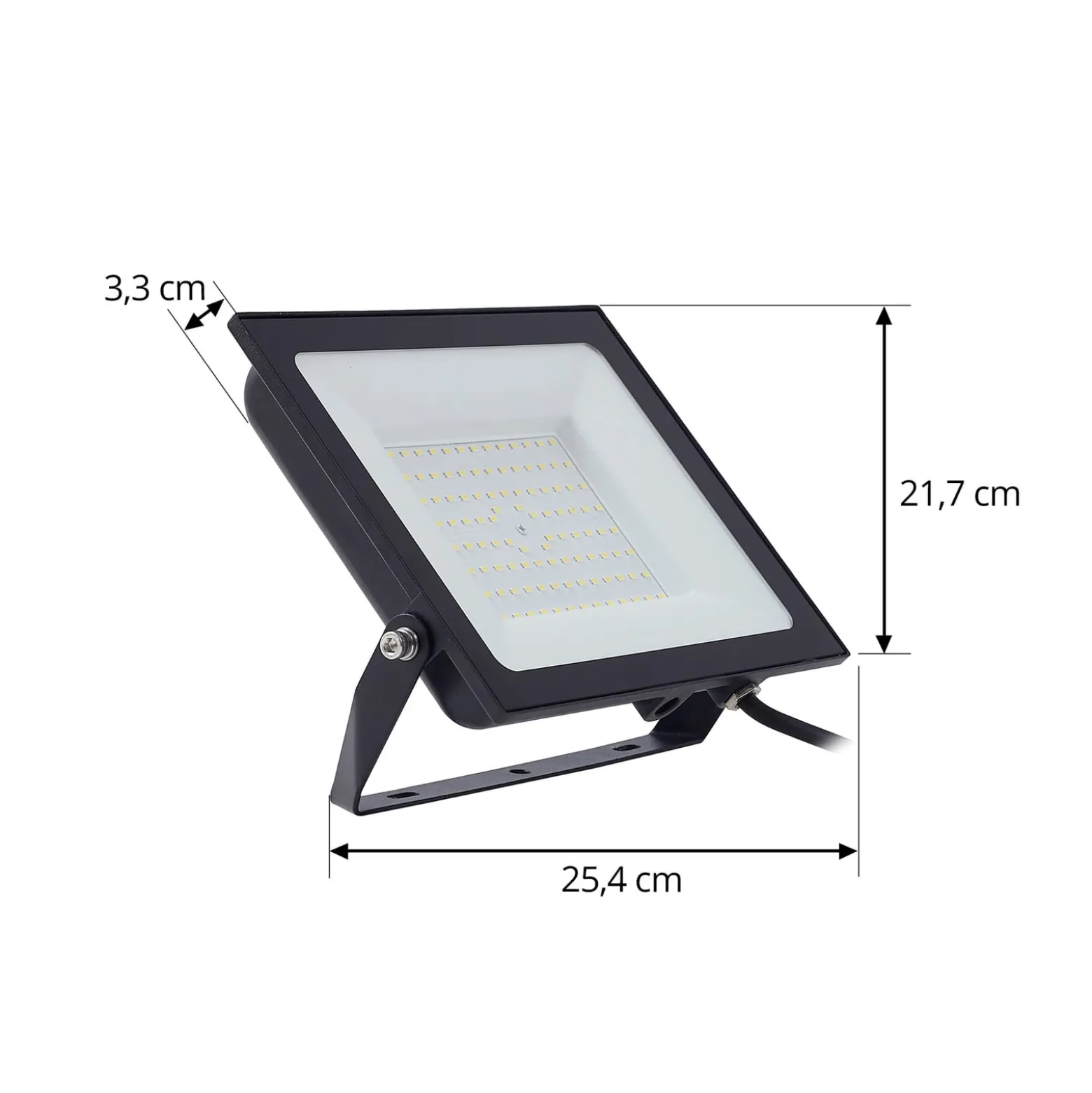 Prios LED-Außenstrahler Maikel, 100W, 8000lm, Metall