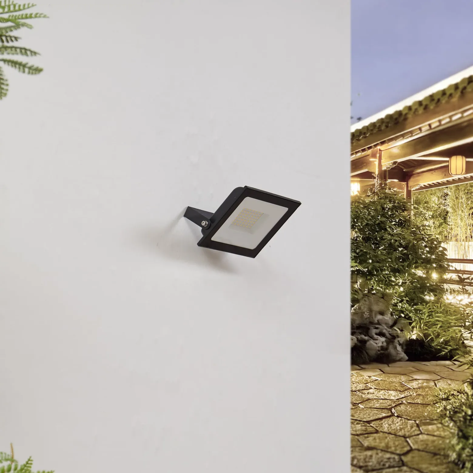 Prios LED-Außenstrahler Maikel, 50W, 4000lm, Metall