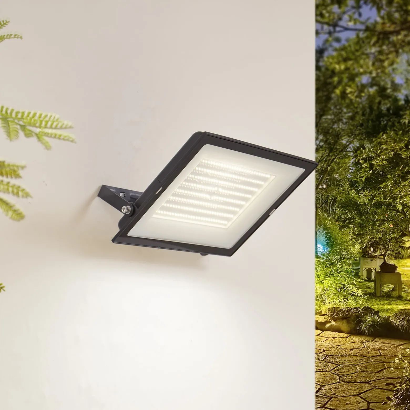 Prios LED-Außenstrahler Maikel, 200W, 16000lm, Metall