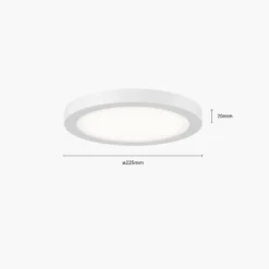 Prios LED-Deckenlampe Aureka, Bewegungsmelder, Ø 23 cm, weiß