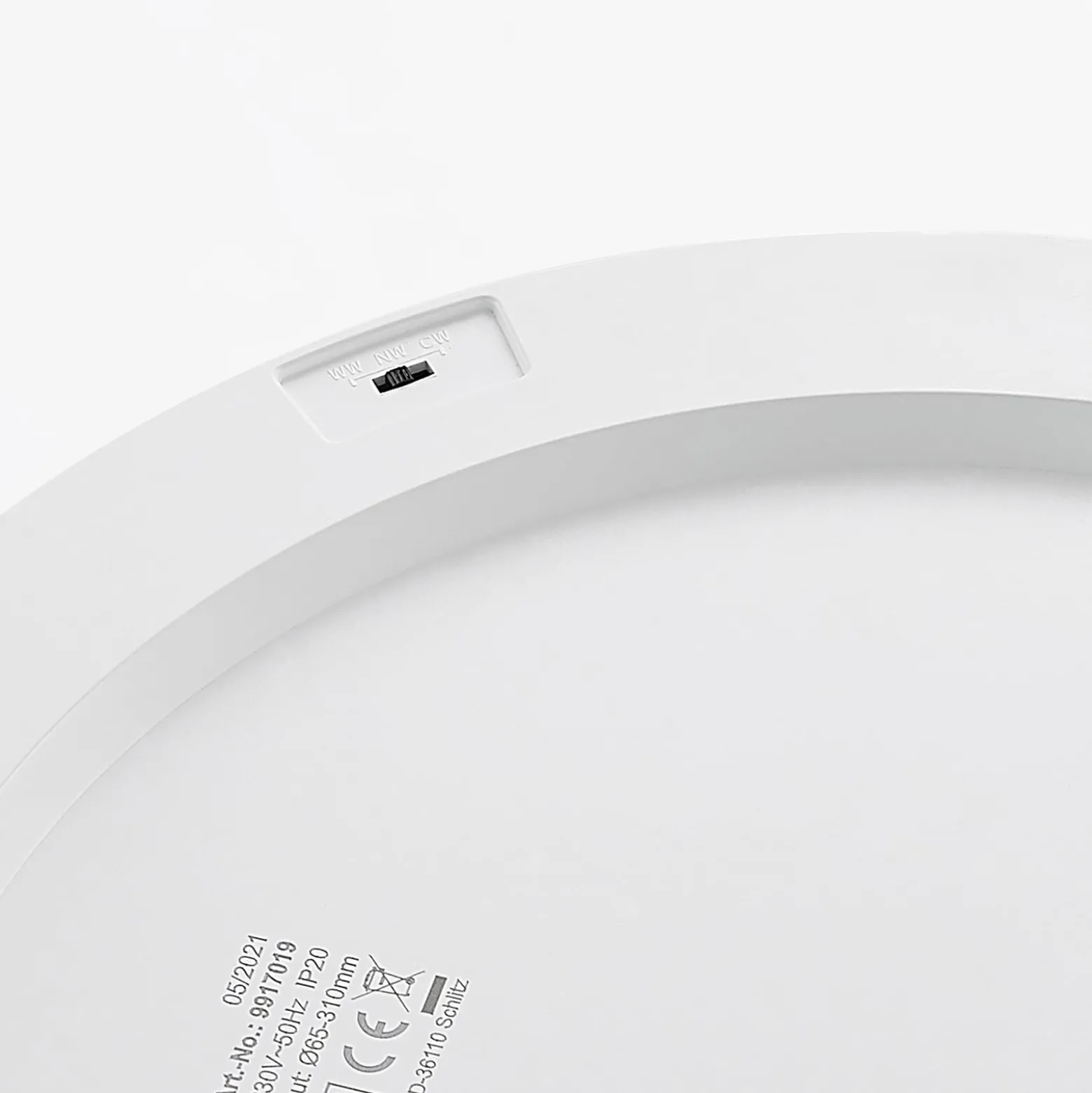 Prios LED-Deckenlampe Aureka, Bewegungsmelder, Ø 33 cm, weiß