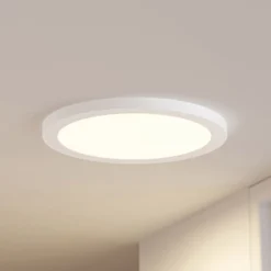 Prios LED-Deckenlampe Aureka, Bewegungsmelder, Ø 33 cm, weiß