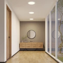 Prios LED-Deckenlampe Aureka, Bewegungsmelder, Ø 33 cm, weiß