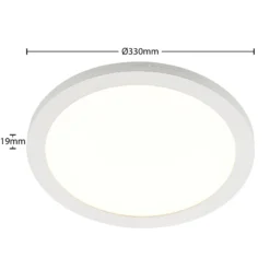 Prios LED-Deckenlampe Aureka, Bewegungsmelder, Ø 33 cm, weiß