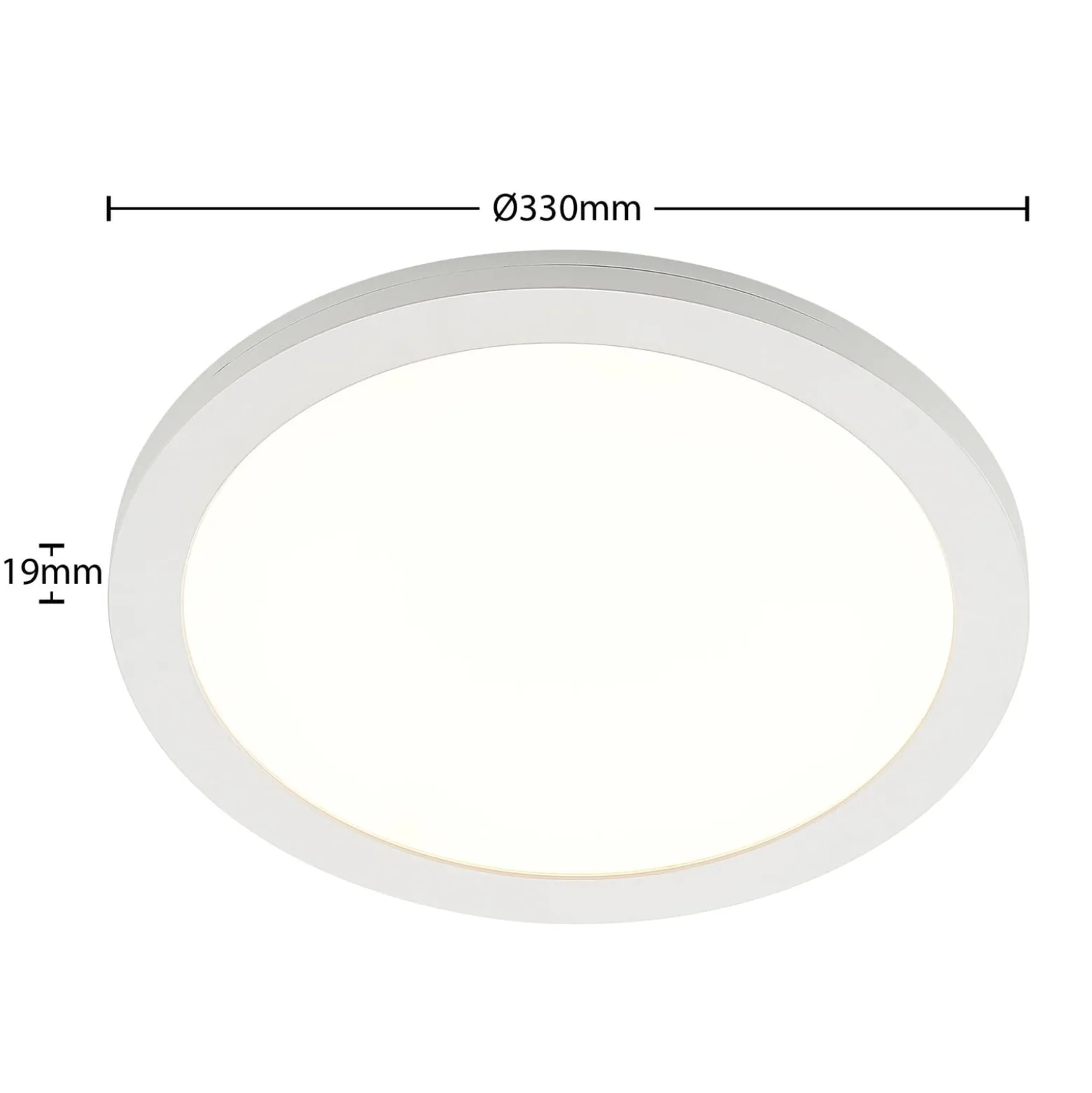 Prios LED-Deckenlampe Aureka, Bewegungsmelder, Ø 33 cm, weiß