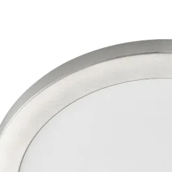 Prios LED-Deckenlampe Aureka, Ø 33 cm, silber, Metall