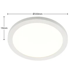 Prios LED-Deckenlampe Aureka, 3er-Set, Sensor, Ø 33 cm, weiß
