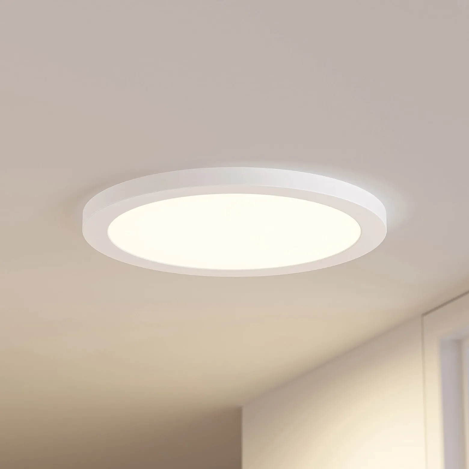 Prios LED-Deckenlampe Aureka, 3er-Set, Sensor, Ø 33 cm, weiß