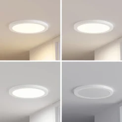 Prios LED-Deckenlampe Aureka, 3er-Set, Sensor, Ø 33 cm, weiß