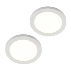 Prios LED-Deckenlampe Aureka, 2er-Set, Sensor, Ø 23 cm, weiß