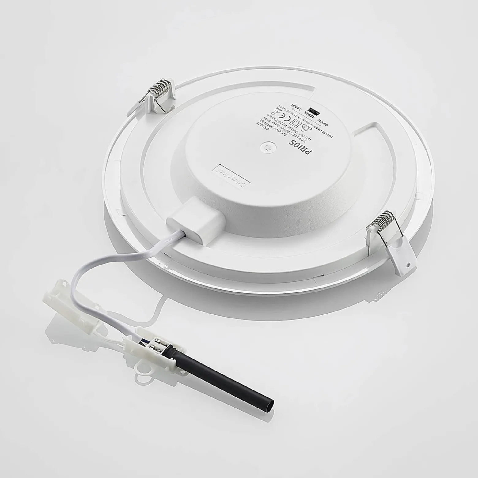 Prios LED-Einbaulampe Cadance, weiß, 24 cm, 3er-Set, CCT