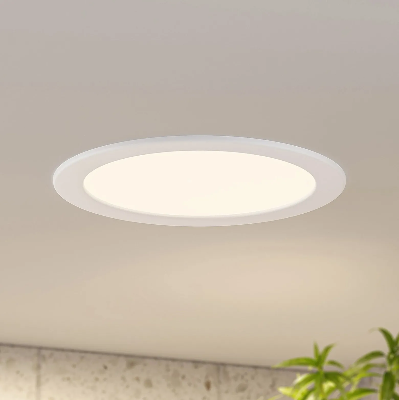 Prios LED-Einbaulampe Cadance, weiß, 24 cm, 3er-Set, CCT