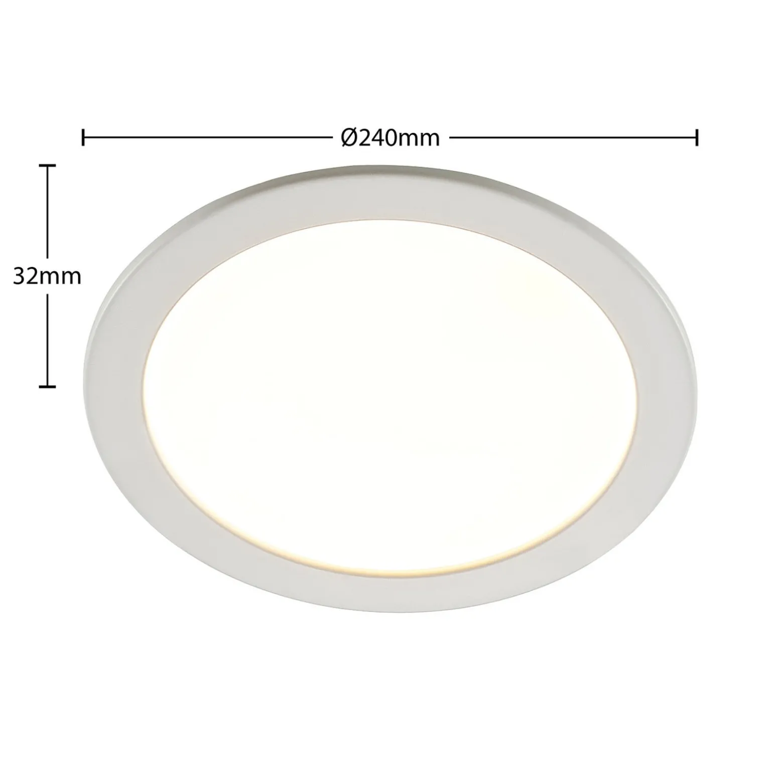Prios LED-Einbaulampe Cadance, weiß, 24 cm, 3er-Set, CCT
