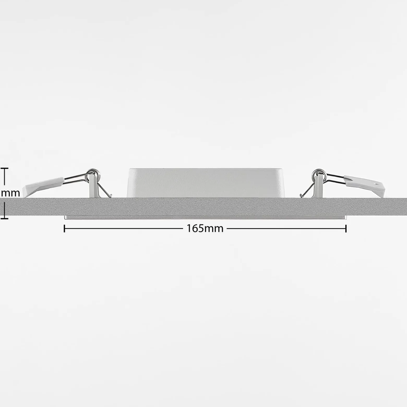 Prios LED-Einbaulampe Helina, silber, 16,5 cm, dimmbar