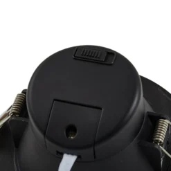 Prios LED-Einbaustrahler Rida, schwarz, Ø 12 cm, CCT, IP44