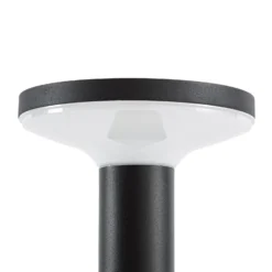 Prios LED-Solarsockelleuchte Kalen, schwarz, 50 cm, Sensor