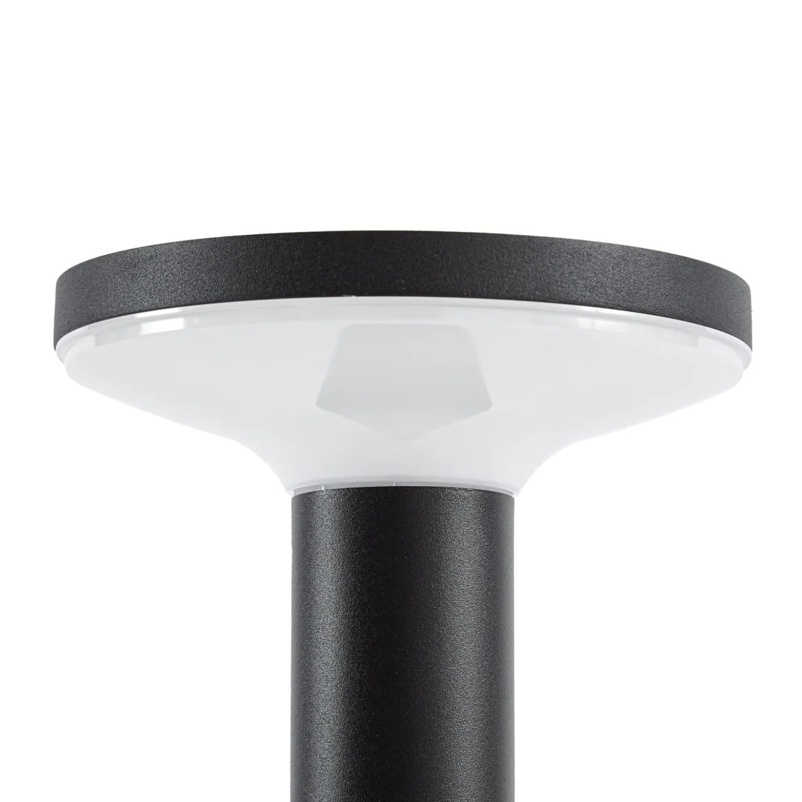 Prios LED-Solarsockelleuchte Kalen, schwarz, 50 cm, Sensor