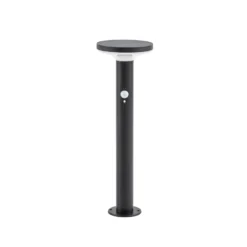 Prios LED-Solarsockelleuchte Kalen, schwarz, 50 cm, Sensor
