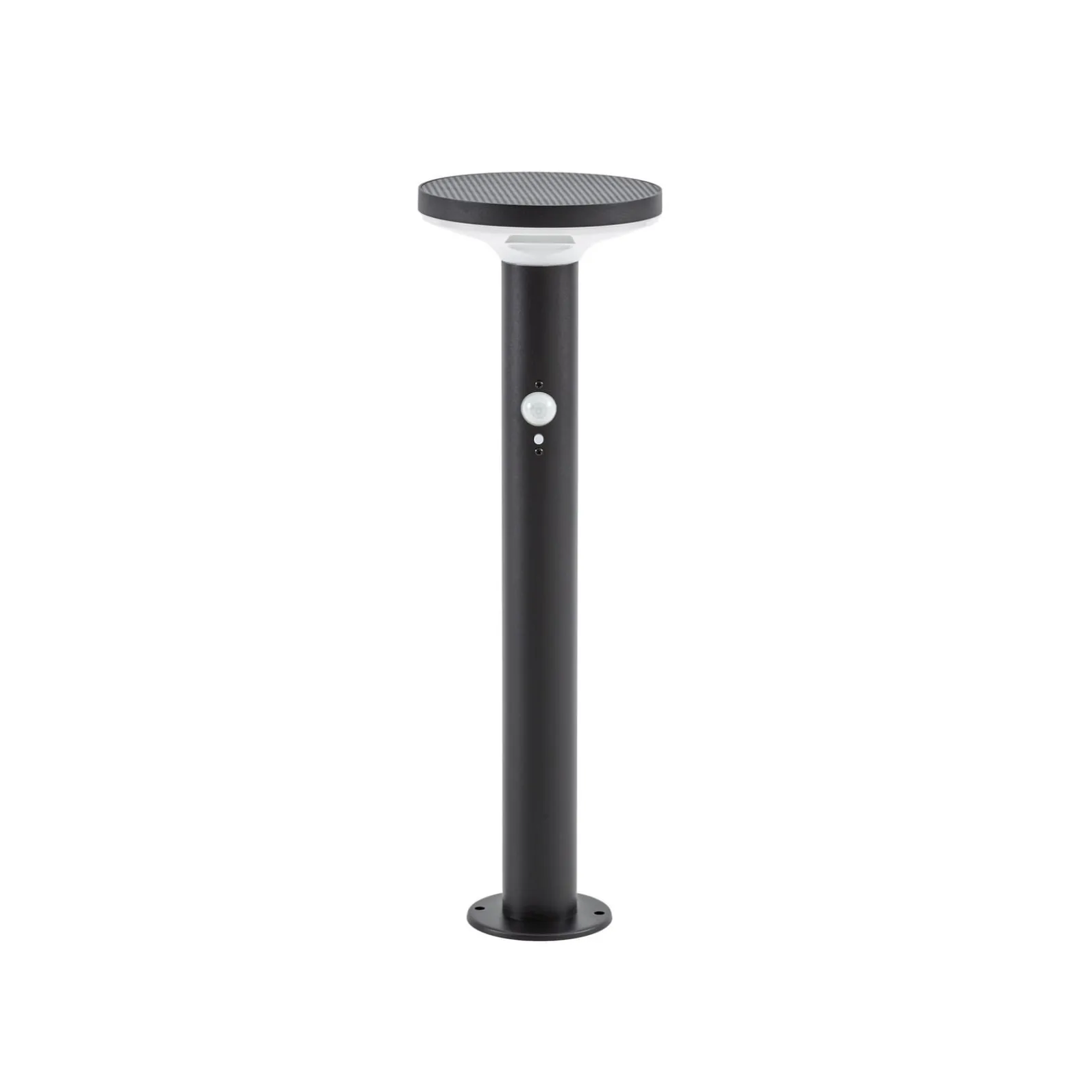 Prios LED-Solarsockelleuchte Kalen, schwarz, 50 cm, Sensor