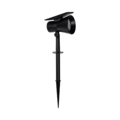 Prios LED-Solarstrahler Birko, Höhe 56 cm, schwarz, Erdspieß