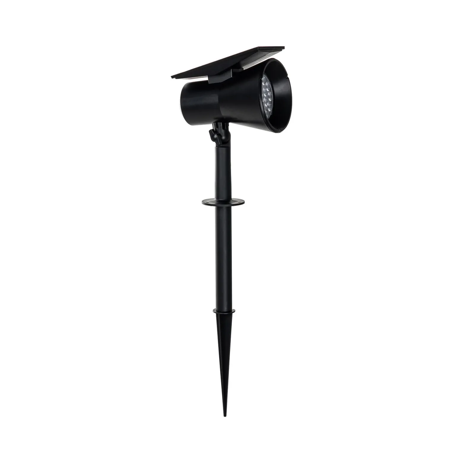 Prios LED-Solarstrahler Birko, Höhe 56 cm, schwarz, Erdspieß