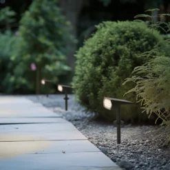 Prios LED-Solarstrahler Helier, 49 cm, schwarz, Erdspieß