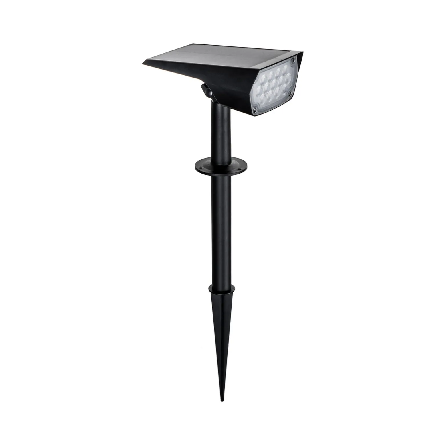 Prios LED-Solarstrahler Helier, 49 cm, schwarz, Erdspieß