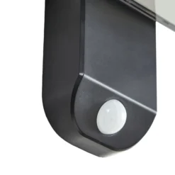 Prios LED-Solar-Wandlampe Tarlson, eckig, anthrazit, Sensor