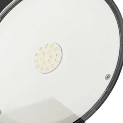 Prios LED-Solar-Wandleuchte Tarlson, rund, anthrazit, Sensor