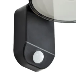 Prios LED-Solar-Wandleuchte Tarlson, rund, anthrazit, Sensor