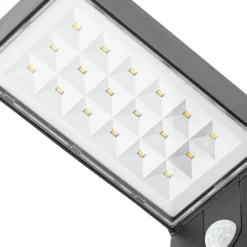 Prios LED-Solar-Wegeleuchte Aurino, schwarz, 75 cm, Sensor